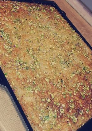 صورة لوصفة الكنافة السورية على أصولها 😋❤️ الكنافة بالجبنة 🧀