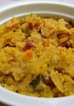 A picture of Sooji Upma : a nice snack.