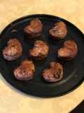 Muffins marmolados de banana y mantequilla de maní