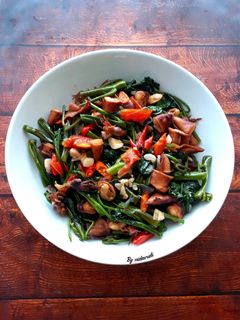 Foto resep Cah Kangkung Cumi Asin