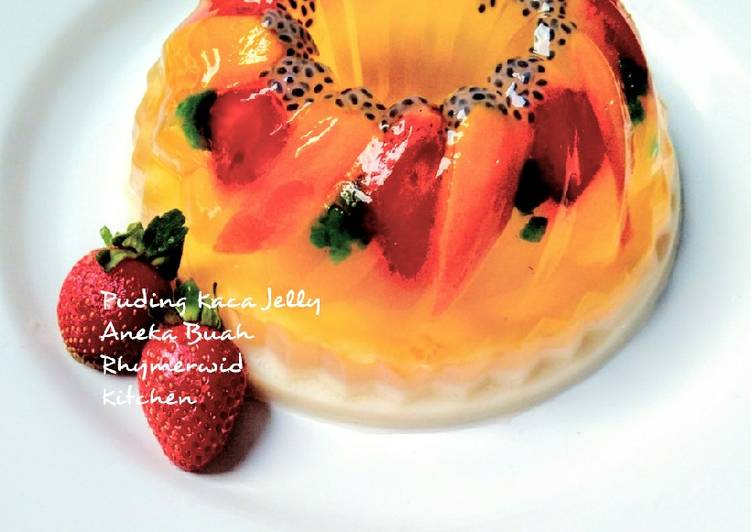 Bahan Puding Kaca Jelly Aneka Buah | Cara Masak Puding Kaca Jelly Aneka Buah Yang Enak dan Simpel