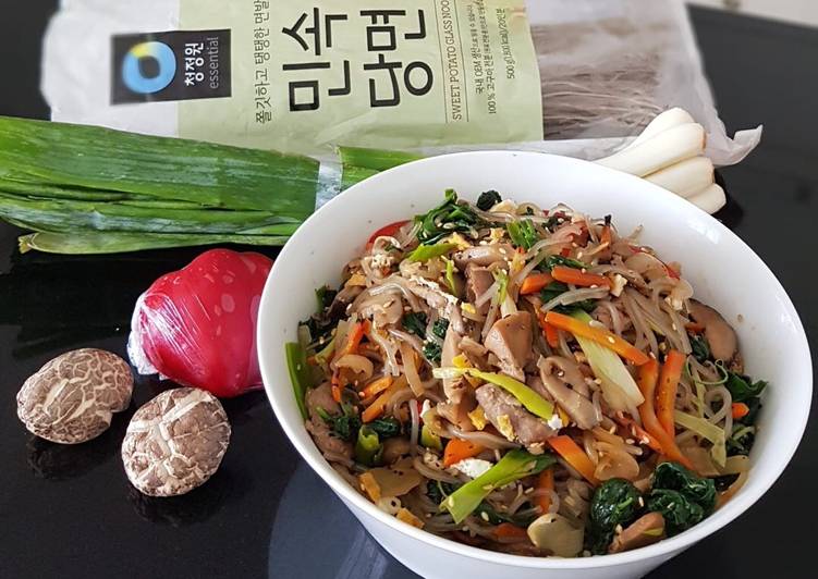Resep Jap Chae (잡채) Noodle stir-fried with vegetables Anti Gagal