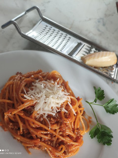 Una foto de Spaghetti bolognesa