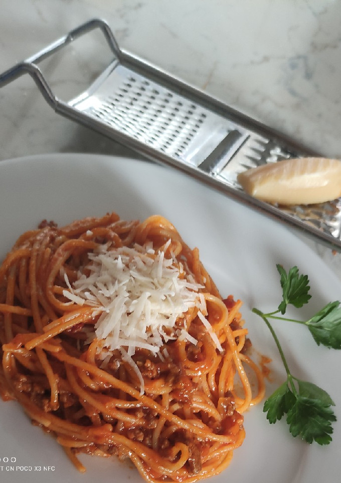 Una foto de Spaghetti bolognesa