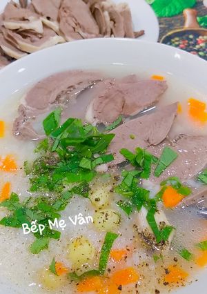 Hình của món Cháo tim heo hạt sen.