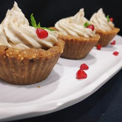 A picture of Roasted peanutcups with banofee mousse!.