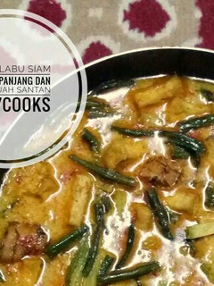Foto resep Sayur Labu Siam Kacang Panjang & Tahu Kuah Santan