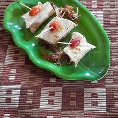 Roti Roll with Cheese Spread A picture of Roti Roll with Cheese Spread.