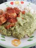 Pepian de choclo y guiso de pollo