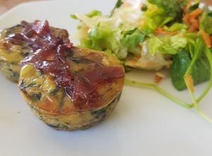 Una foto de Copitas de champiñón y espinaca