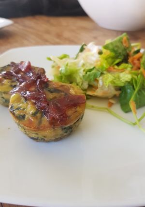 Una foto de Copitas de champiñón y espinaca