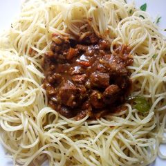 A picture of Spaghetti bolognese #4weekchallenge #myfavouriteeasterdish.