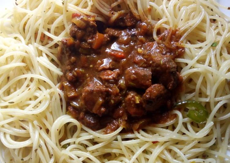 Step-by-Step Guide to Prepare Speedy Spaghetti bolognese #4weekchallenge #myfavouritedish