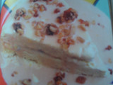 Helado de vainilla y praliné de nueces
