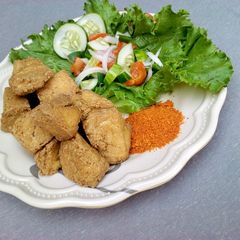 A picture of Tofu with yaji (awara).