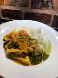 Sungold Tomato Curry with Tofu and Kale