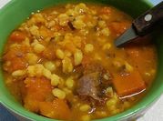 Una foto de locro de osobuco