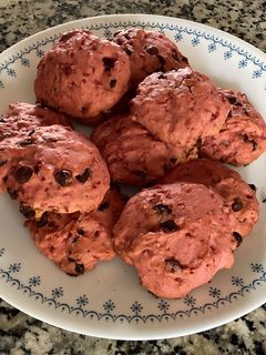 Una foto de Galletas de remolacha y chocolate