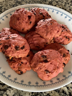 Una foto de Galletas de remolacha y chocolate