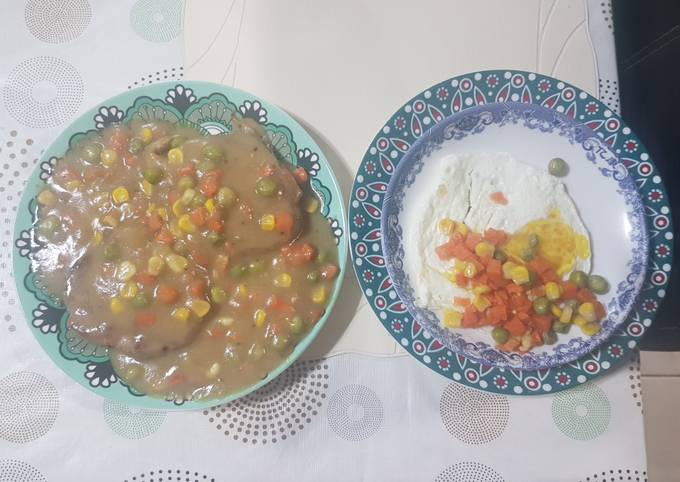 Indian Steak with Egg &Veggies