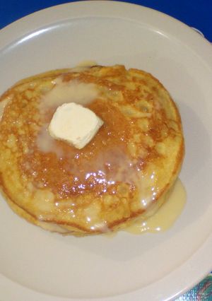 Una foto de Hot cakes de vainilla y naranja