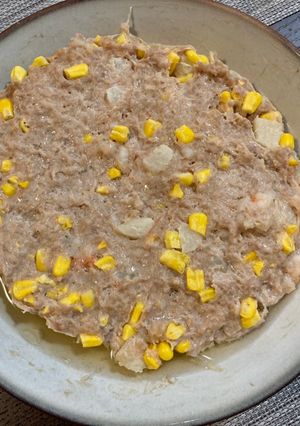 低脂馬蹄粟米蒸肉餅 的食譜成品照片