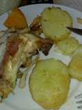 Pata y muslo con papas y zapallo anco