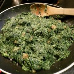 A picture of Paul's Thanksgiving Chopped Spinach.