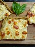 Tarta de cebollas y queso
