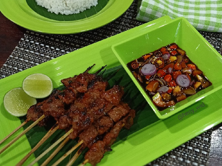 Cara Gampang Menyiapkan Sate Daging Sapi ala Aku 🤗 yang Lezat Sekali