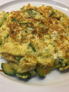 Una foto de Tortilla de verduras saludable con soja