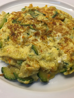Una foto de Tortilla de verduras saludable con soja