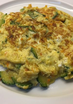 Una foto de Tortilla de verduras saludable con soja