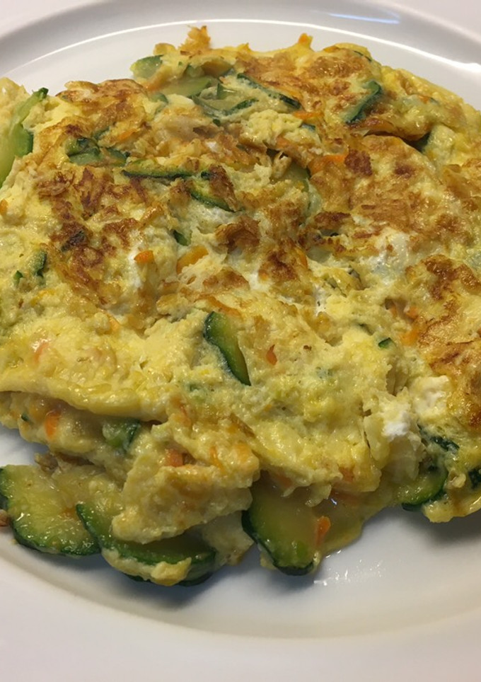Una foto de Tortilla de verduras saludable con soja
