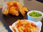 A picture of fish and chips