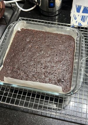 Una foto de 🍫 Brownie saludable con zucchini