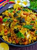Vangi Bhat (Maharashtrian Eggplant Rice)
