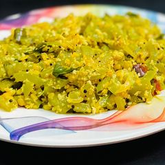 A picture of Snake gourd sabji fry.