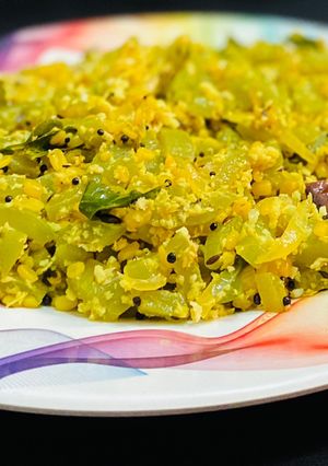 A picture of Snake gourd sabji fry.