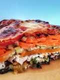 Lasagna de pescadilla y verduras