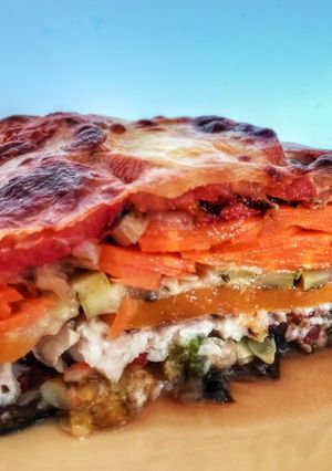 Una foto de Lasagna de pescadilla y verduras