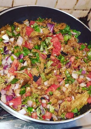 A picture of Baigan bharta.