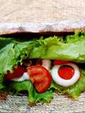 Bocadillo de baguette integral