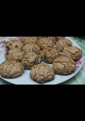Una foto de Galletas avena y pasas con canela