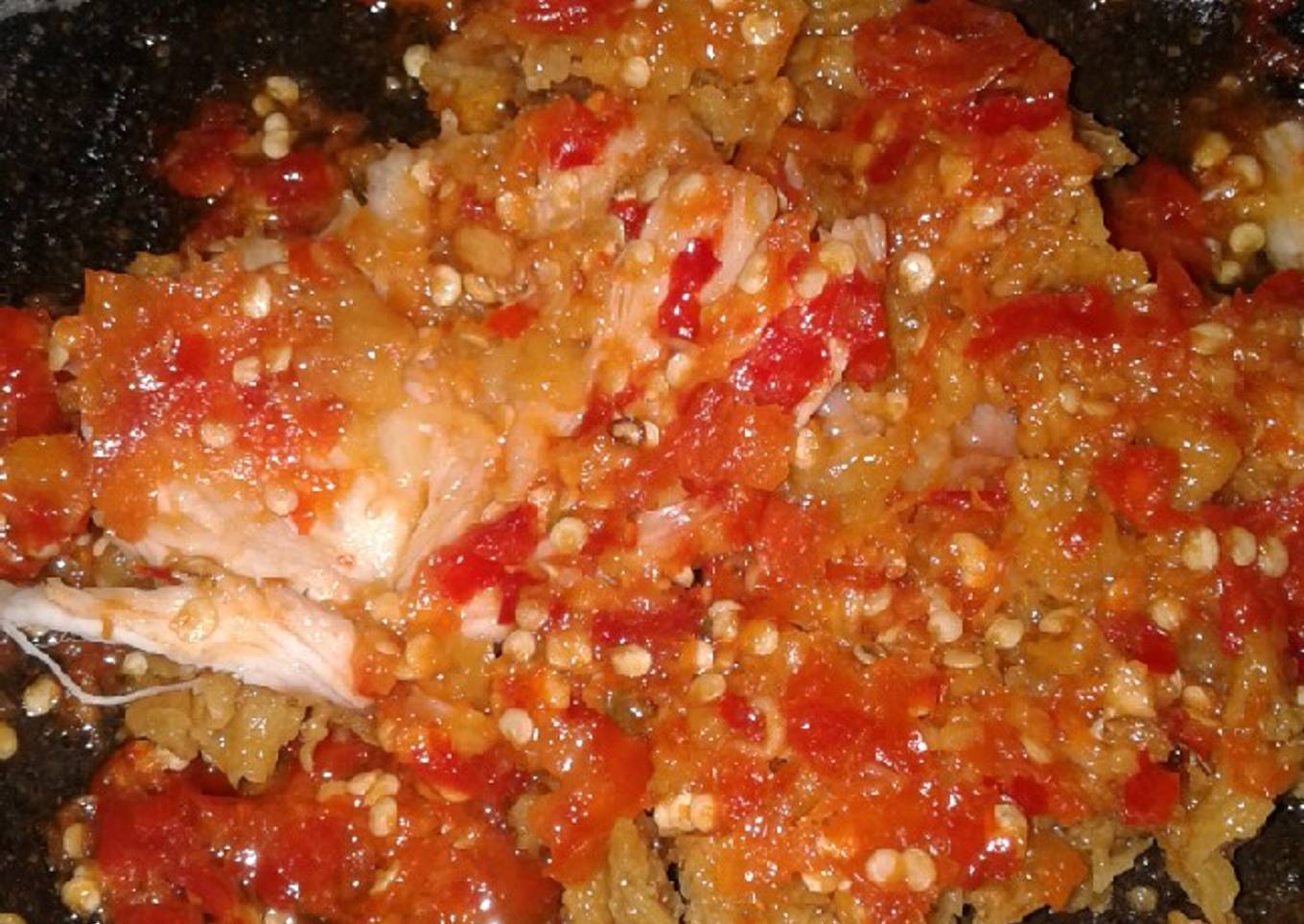 Ayam geprek mantab kilat