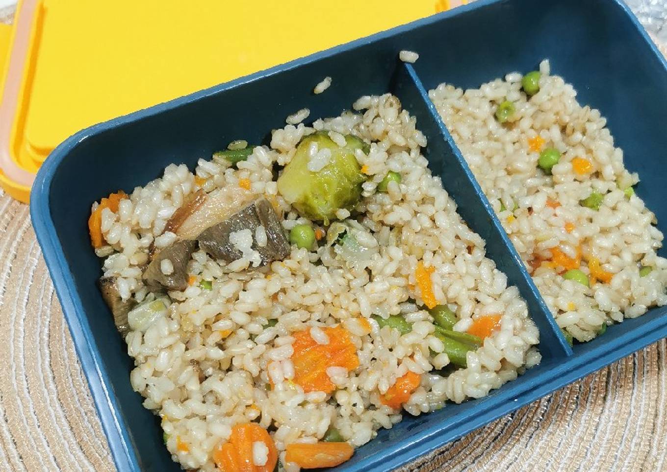 Arroz cantonés microondas