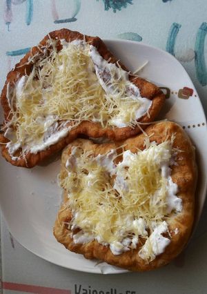 Kefires lángos recept fotója