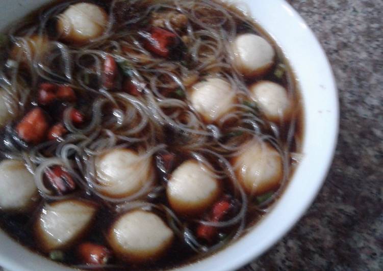 Sop Bihun Bakso Ikan