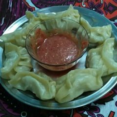 A picture of Steam chicken momo.