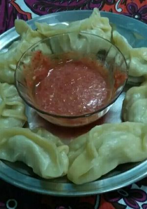 A picture of Steam chicken momo.